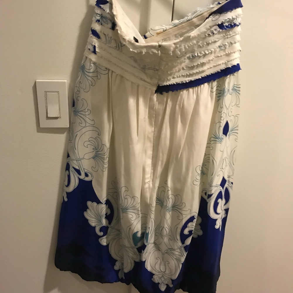 BLUE STRAPLESS DRESS EUC - Picture 2 of 4